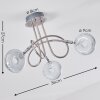 Donot Plafondlamp LED Nikkel mat, 3-lichts