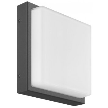 LCD Buiten muurverlichting Zwart, 1-licht, Bewegingsmelder