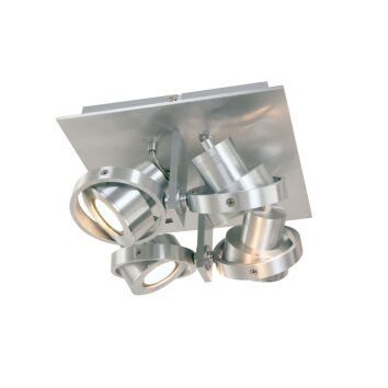 Steinhauer Quatro Plafond spot LED roestvrij staal, 4-lichts