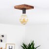 Amnicon Plafondlamp Hout donker, Zwart, 1-licht