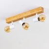 Barbengo Plafondlamp Bruin, Hout licht, Wit, 3-lichts