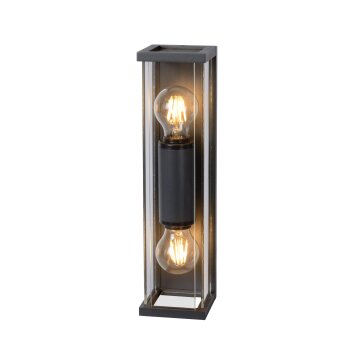 Lucide CLAIRE MINI Buiten muurverlichting Zwart, 2-lichts