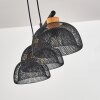Besancon Hanglamp Bruin, Zwart, 3-lichts