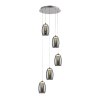 Brilliant Metropolis Hanglamp LED Chroom, 5-lichts