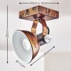 Gudo Plafondlamp Bruin, Brons, 1-licht