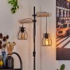 Gondo Staande lamp Hout licht, Zwart, 2-lichts