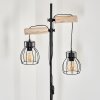 Gondo Staande lamp Hout licht, Zwart, 2-lichts