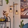 Gondo Staande lamp Hout licht, Zwart, 2-lichts