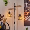 Gondo Staande lamp Hout licht, Zwart, 2-lichts