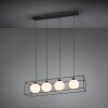 Reality GABBIA Hanglamp Zwart, 4-lichts