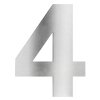 LCD Huisnummer 4 roestvrij staal