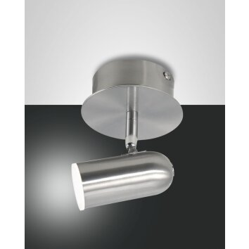 Fabas Luce Spotty Plafondlamp LED Nikkel mat, 1-licht