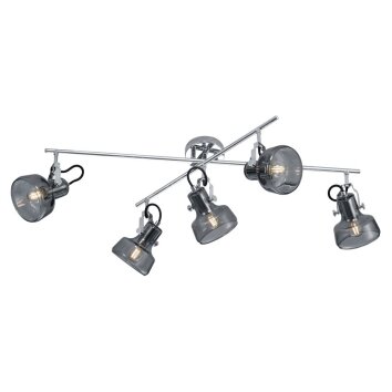Trio KOLANI Plafondlamp Chroom, 5-lichts