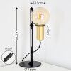 Kirehito Tafellamp Goud, Messing, Zwart, 1-licht