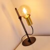 Kirehito Tafellamp Goud, Messing, Zwart, 1-licht