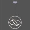 Leuchten-Direkt JELLA Hanglamp LED Nikkel mat, 3-lichts