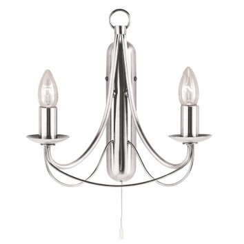 Searchlight MAYPOLE Muurlamp Zilver, 2-lichts