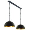 Steinhauer Semicirkel Hanglamp Zwart, 2-lichts