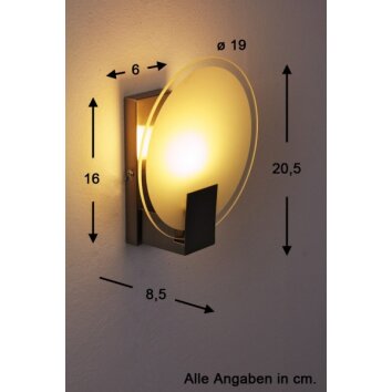 Brilliant Sonian Muurlamp, 1-licht