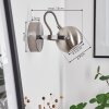 Gadmen Wandlamp Chroom, Nikkel mat, 1-licht