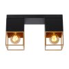 Lucide RIXT Plafondlamp Zwart, 2-lichts