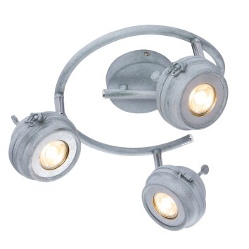 Globo MYCAH Plafondlamp LED Grijs, 3-lichts
