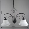 Globo Aries Hanglamp Zwart, Wit, 2-lichts