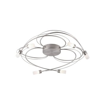 Paul Neuhaus NELIA Plafondlamp LED roestvrij staal, 6-lichts
