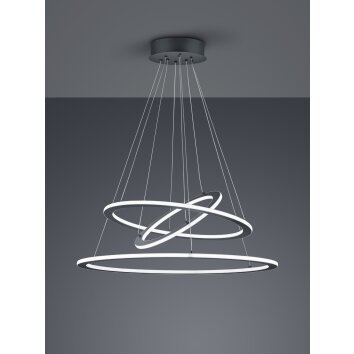 Trio Durban Hanglamp LED Antraciet, 1-licht