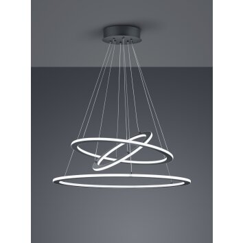 Trio Durban Hanglamp LED Antraciet, 1-licht