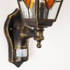 Antibes Buiten muurverlichting Bruin, Goud, 1-licht, Bewegingsmelder