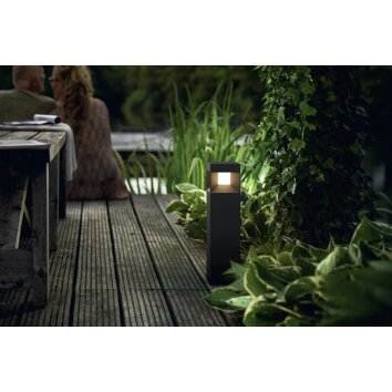 Philips Parterre Sokkellamp LED Zwart, 1-licht