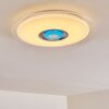 Haderup Plafondlamp LED Chroom, Wit, 1-licht, Afstandsbediening, Kleurwisselaar