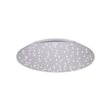Leuchten-Direkt SPARKLE Plafondlamp LED Nikkel mat, 1-licht, Afstandsbediening