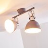Dompierre Plafondlamp Grijs, Wit, 2-lichts