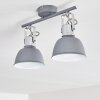 Dompierre Plafondlamp Grijs, Wit, 2-lichts