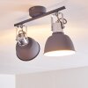 Dompierre Plafondlamp Grijs, Wit, 2-lichts