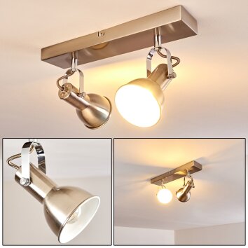 Danikon Plafondlamp Nikkel mat, 2-lichts