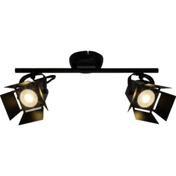Brilliant Movie Plafondlamp LED Zwart, 2-lichts