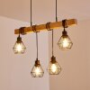 Barbengo Hanglamp Hout licht, Zwart, 4-lichts