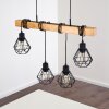 Barbengo Hanglamp Hout licht, Zwart, 4-lichts