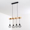 Barbengo Hanglamp Hout licht, Zwart, 4-lichts