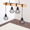 Barbengo Hanglamp Hout licht, Zwart, 4-lichts
