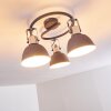 Dompierre Plafondlamp Grijs, Wit, 3-lichts