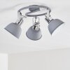 Dompierre Plafondlamp Grijs, Wit, 3-lichts