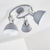 Dompierre Plafondlamp Grijs, Wit, 3-lichts