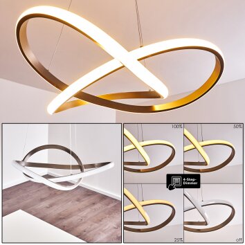 Pitasch Hanger LED Nikkel mat, 1-licht