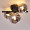 Chariton Plafondlamp Zwart, 3-lichts