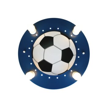 Elobra FUßBALL Plafondlamp Blauw, Wit, 4-lichts