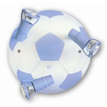 Waldi Fußball Plafondlamp Blauw, 3-lichts